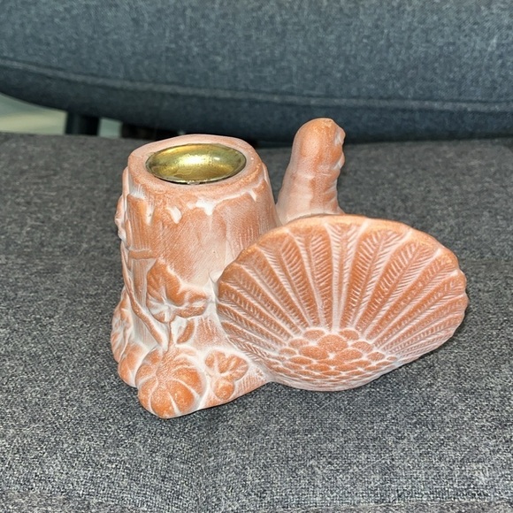 Vintage Terra cotta turkey candle holder excellent condition - Picture 4 of 5